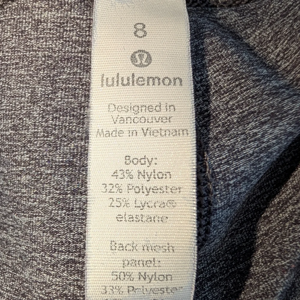 Lululemon Heather Leggings with Charcoal Accents